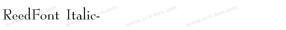 ReedFont Italic字体转换